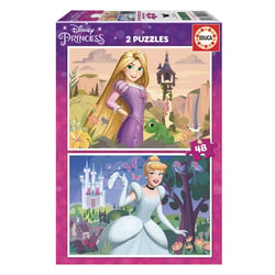 2 puzzles de 48 pieces Disney Princesses - Educa Borras - Violet