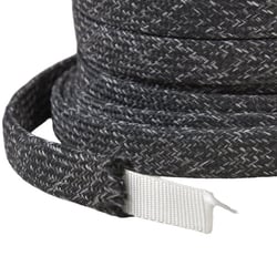 Tresse chinée pour anses de sacs 16mm noir au mètre