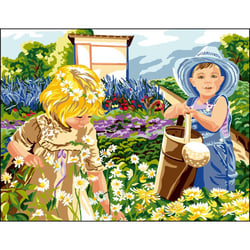Princesse - Canevas antique Une journée au jardin 50x65cm