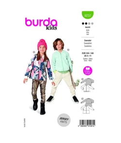 Patron Burda 9237-Sweater taille n°FR 4-11 ANS