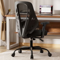 Chaise de bureau ergonomique - ComHoma - Noir - Dossier mesh - Accoudoirs 3D