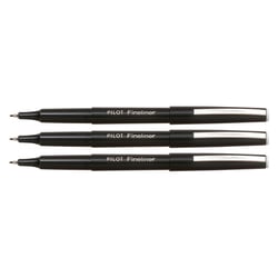 Lot de 3 feutres extra fins - PILOT - Noir - Pointe ogive 0,4 mm