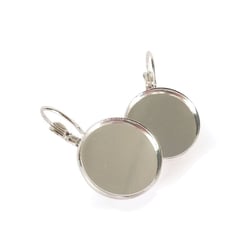 1 PAIRE DE BOUCLE D'OREILLES 19.6MM - ARGENT