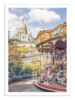 Affiche 50 x 70 cm -  Sunny Montmartre - Manjik Pictures