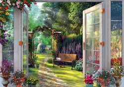 Puzzle 1000 pièces - Dominic Davison - Vue sur le Jardin Hanté - Schmidt Spiele