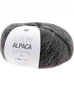 Fil de laine à tricoter LUXURY ALPACA Superfine Aran - Rico Design 04 Gris