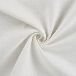 Tissu 100% Lin uni Blanc pur