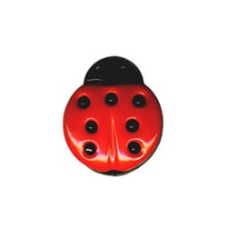Bouton en forme de Coccinelle couleur Rouge 15mm