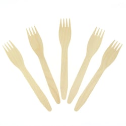10 Fourchettes en Bois - Biodégradable