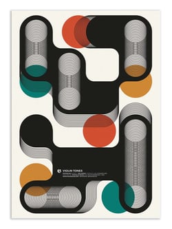 Affiche 30 x 40 cm - Violon tones - Posterlad