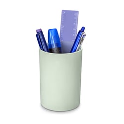 Pot à crayons Rangement stylos en plastique recyclé First GreenSpirit Vert sauge - CEP