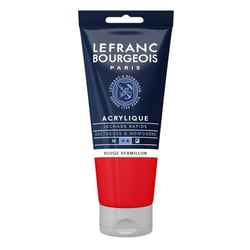 Peinture acrylique - Rouge vermillon - 393 - Fine - Lefranc Bourgeois - Tube 80ml