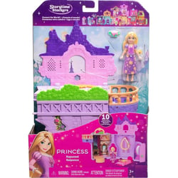 Coffret le chateau : tour de de raiponce 28 cm transformable + 1 figurine + accessoires - mattel - jdp61