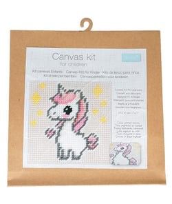 Kits Canevas enfant - 17 x 17 cm -Trimits Licorne