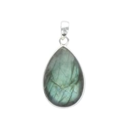 Pendentif Labradorite Argent 925 Forme goutte Grand modèle - Omsaé