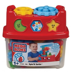 Baril spin'n sorter 32 pièces - méga bloks - 590 - jeu de construction
