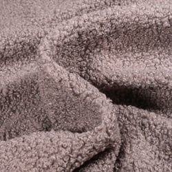 Tissu Fausse fourrure Teddy Bouclettes Camille Gris pierre