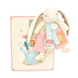 Doudou attache-sucette - LAPIN CIBOULETTE - 19 cm - Doudou et Compagnie