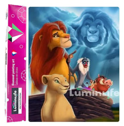 Diamond Painting Broderie Diamant LUMINLIFE 40x50cm, 100% strass, diamants ronds - Le roi lion