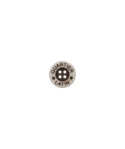 Carte de 4 boutons Jeans Quartier Latin 16mm - Prym Argent Vieilli gris