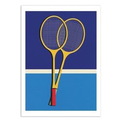 Affiche 50 x 70 cm -  Wooden Badminton Rackets - Rosi Feist