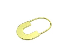 2 Pendentifs, breloques forme cadenas 31*19mm doré