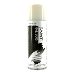Spray de peinture - Blanc - RAL9016 - Brillant - AMT - 330ml - Peinture acrylique