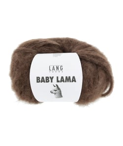 Pelote de laine BABY LAMA - Lang Yarns - Fil noble, moelleux et isolant thermique 0168 Marron