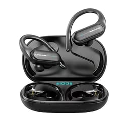 Ecouteurs Bluetooth Sport Étanche LED Affichage Son Stéréo 9D Noir YONIS