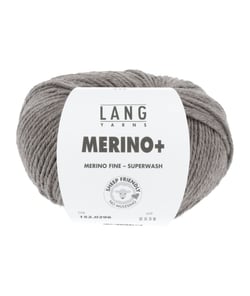 Pelote de Laine à tricoter MERINO + (PLUS) - Lang Yarns Gris (296)