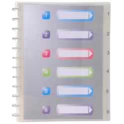 Protège-documents amovibles à anneaux polypropylène Crystal 60 vues - A4 - Cristal - x 4 - Exacompta