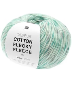 Pelote de coton Creative Cotton Flecky Fleece dk - Rico Design Multicolore (012 - Turquoise)
