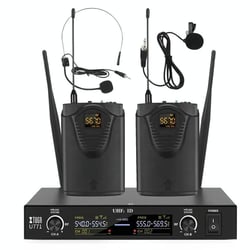 Système Microphone Sans Fil UHF Pour Scènes Studio Podcast Haute Sensibilité YONIS