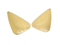 2 Chandeliers forme triangle 52*29mm doré pailleté