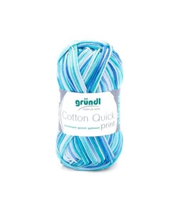 Fil de Coton à tricoter COTTON QUICK PRINT - PPSC - Gründl 183 Bleu