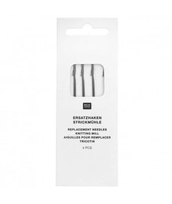 4 Aiguilles de tricotin pour remplacement Made By Me - Rico Design Gris