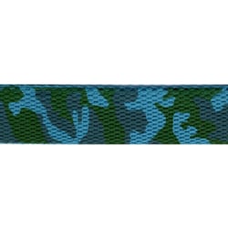 Film 20m sangle militaire fantaisie 25mm turquoise