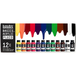 Peinture acrylique - Liquitex - Basics Acrylic Fluid - 12 couleurs - Flacons 118ml