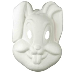MégaCréa DIY - Masque enfant lapin en papier comprimé 18 x 26 cm élastique