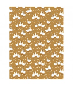 Tissu coton oies de 135 cm de largeur Marron vendu par 50 cm