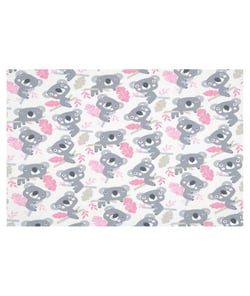 Tissu coton enfant eucalyptus de 160 cm de largeur eucalyptus rose vendu par 50 cm