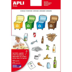 Apli Agipa - Gommettes Le recyclage 12 feuilles