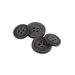 Bouton bio résine 4 trous gris anthracite