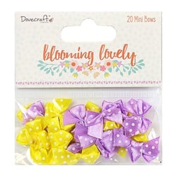 20 mini noeux en tissu pour scrapbooking et couture BLOOMING LOVELY 024