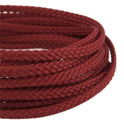 Bobine 50m Cordon damier polyester 5mm bordeaux