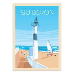 Affiche 50 x 70 cm -  Quiberon Bretagne - Olahoop Travel Posters
