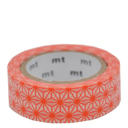 Masking tape - Asanoha akadaidai (orange) - 7 m x 15mm