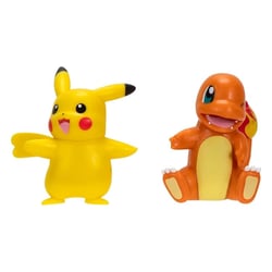 Pokémon - Pack 2 figurines Battle Figure First Partner Set Salamèche 2, female Pikachu - Jazwares