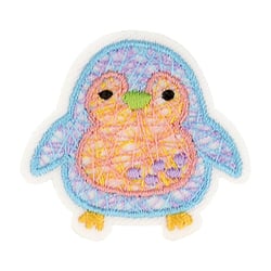 Ecusson thermocollant joli monde de la nature pingouin 3.5x3cm