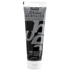 Tube de peinture acrylique - Noir Ivoire imitation - Pébéo Studio - 250 ml